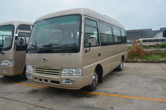 China Touristische Diesel-Rad-Werbungs-Gebrauchsfahrzeuge des Rosa-Kleinbus-19 Passagiervan-4 * 2 fournisseur